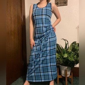 LulaRoe plaid blue dress